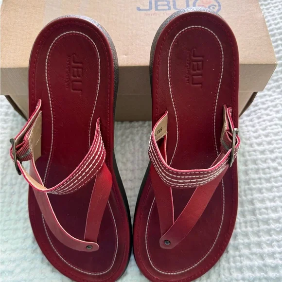 JBU Jambu Designs Womens Red Sandals Size 8 NWOT with Original Box - Picture 6 of 7